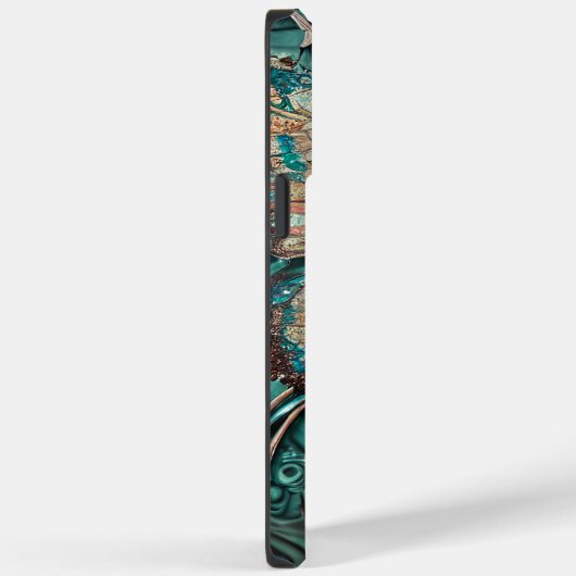 Trendy Aquamarin Butterfly Personalisierter Name Case-Mate iPhone Hülle (Rückseite / Rechts)