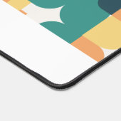 Trendy Aquamarin & gelb Geometric Pattern Schreibtischunterlage (Ecke)