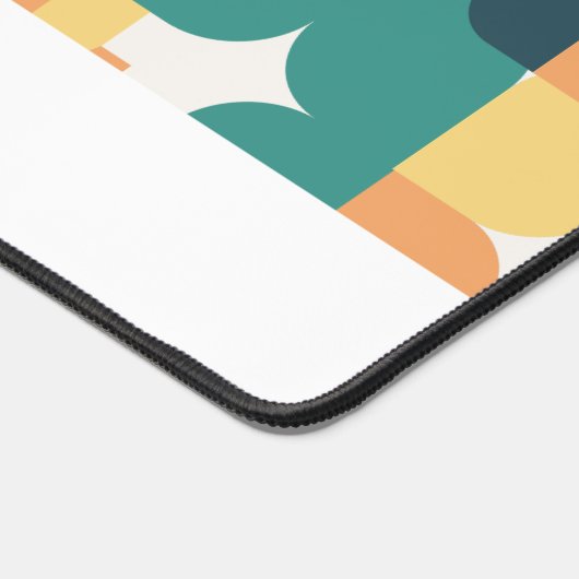 Trendy Aquamarin & gelb Geometric Pattern Schreibtischunterlage (Ecke)