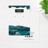 Trendy Aquamarin & Gold Agate Earring Display (Schreibtisch)