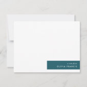 Trendy Aquamarin Modern Minimalistisch stilvoll Mitteilungskarte (Vorderseite)