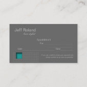 Trendy aquamarine graue Geschäfts-Karte "Abraxas " Terminkarte (Rückseite)