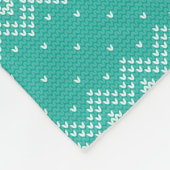 Trendy Aquamarines Neo Mint Green Strick Muster un Fleecedecke (Ecke)