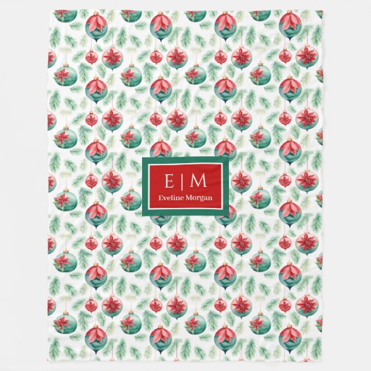 Trendy Aquarell Weihnachtsbaum gemütliche Fleece w (Vorderseite)