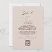 Trendy Arch Earthy Textures Gold Washes Wedding Einladung (Rückseite)