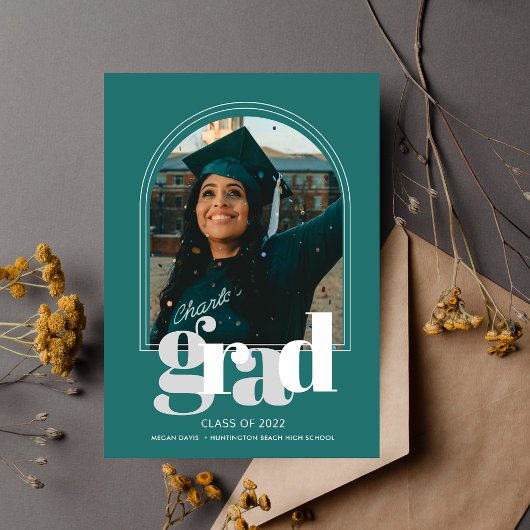 Trendy Arch Foto Graduation Party Ankündigung