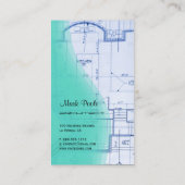 Trendy Architect Visitenkarten Visitenkarte (Rückseite)