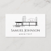 Trendy Architecture Minimalistisch & Clean Archite Visitenkarte (Vorderseite)