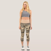 Trendy Army Fatigue Camouflage Capri Leggings (Vorderseite)