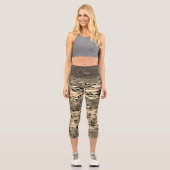 Trendy Army Fatigue Camouflage Personalisiert Capri Leggings (Vorderseite)