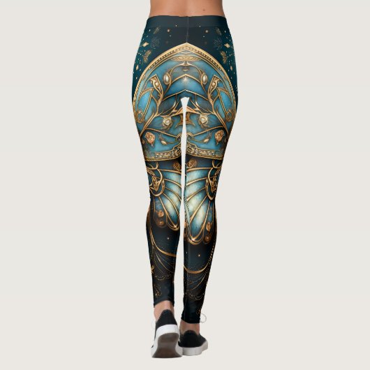 Trendy Art Deco Leggings (Rückseite)