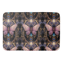 Trendy Art Déco Lila Pink Gold Schmetterling