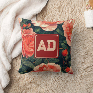 Trendy Artisan Rose Family Pillow Kissen