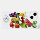 Trendy Artistic Rainbow Crochet FruchtCollage Case-Mate iPhone Hülle (Rückseite (Horizontal))