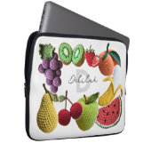 Trendy Artistic Rainbow Crochet FruchtCollage Laptopschutzhülle (Vorne Rechts)