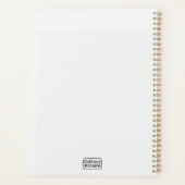 Trendy Artistic Rainbow Crochet FruchtCollage Planer (Rückseite)