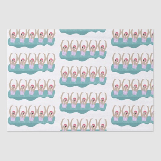 Trendy Artistic Swimmer | Künstlerisches Schwimmge Seidenpapier (Vorderseite)