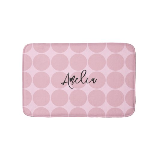Trendy Ästhetik Pink Personalisiert Girls Badematte (Vorderseite)