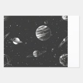 Trendy Astronaut Wrap Paper Flat Sheet Set 3 Geschenkpapier Set (Vorderseite 3)