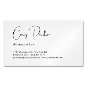 Trendy Attorney at Law Unique Special Magnetische Visitenkarte