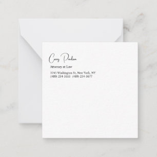 Trendy Attorney at Law Unique Special Mitteilungskarte