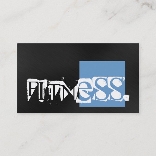 Trendy Attractive Blue Gray Fitness Business Card Visitenkarte (Vorderseite)