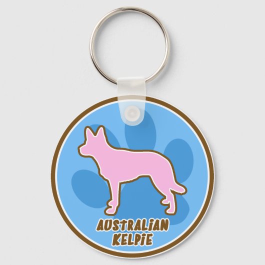 Trendy Australian Kelpie Schlüsselanhänger (Vorderseite)