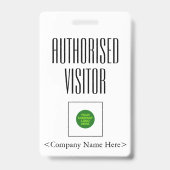 Trendy "Authorized Visitor"-Abzeichen Ausweis (Rückseite)