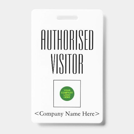 Trendy "Authorized Visitor"-Abzeichen Ausweis (Vorderseite)