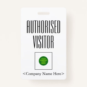 Trendy "Authorized Visitor"-Abzeichen Ausweis