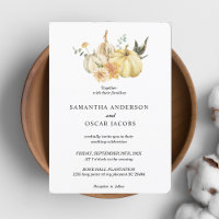 Trendy Autumn Wassercolor Pumpkin & Blume