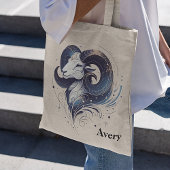 Trendy Avery Watercolor Zodiac Design Tragetasche