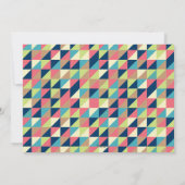 Trendy Aztec Dreiecke Paar Dusche Party Einladung (Rückseite)