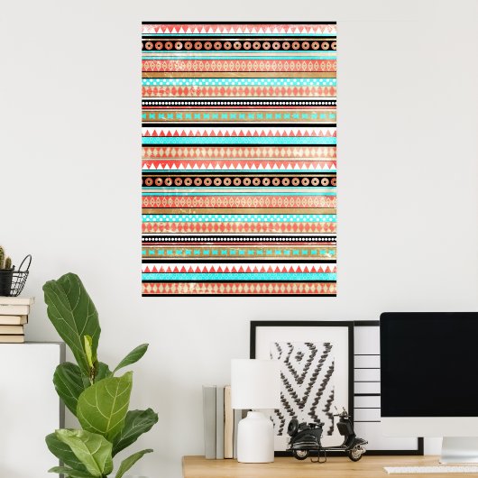 Trendy aztec poster (Heimbüro)