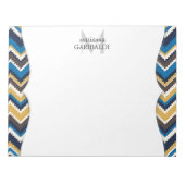 Trendy Aztec Print Personalisiert Notizblock (Vorderseite)
