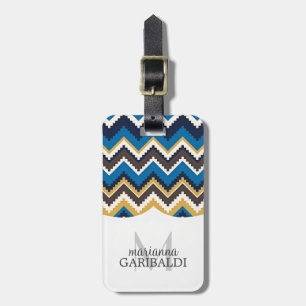 Trendy aztekischer Druck personalisiert Gepäckanhänger