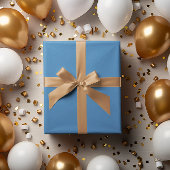 Trendy Azure Blue Wrapping Paper Roll Geschenkpapier