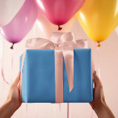 Trendy Azure Blue Wrapping Paper Roll Geschenkpapier