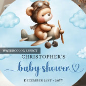 Trendy Baby Boy Shower Aviator Teddy Plane Box Geschenkschachtel