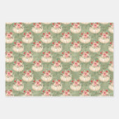 Trendy Baby Girls Pumpkin Green and Gold Glitter Geschenkpapier Set (Vorderseite 2)