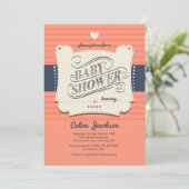 Trendy Baby Shower Einladung (Stehend Vorderseite)
