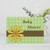Trendy Baby Showingcard - Junge oder Mädchen Einladung (Stehend Vorderseite)