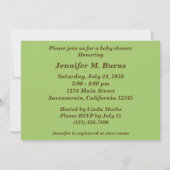 Trendy Baby Showingcard - Junge oder Mädchen Einladung (Rückseite)