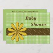 Trendy Baby Showingcard - Junge oder Mädchen Einladung (Vorne/Hinten)