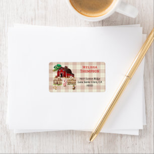 Trendy Barnyard Farm Animals Baby Showadresse Adressaufkleber