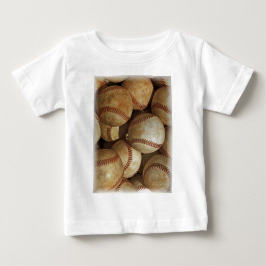 Trendy Baseball Artwork Baby T-shirt (Vorderseite)