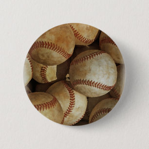 Trendy Baseball Artwork Button