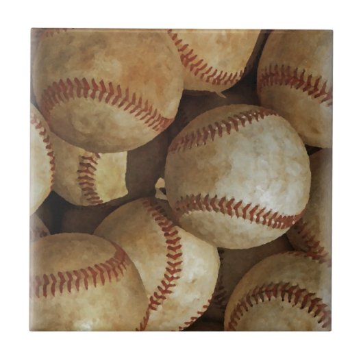 Trendy Baseball Artwork Fliese (Vorderseite)