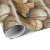 Trendy Baseball Artwork Geschenkpapier (Rolleneckpunkt)