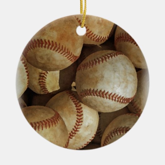 Trendy Baseball Artwork Keramikornament (Vorne)